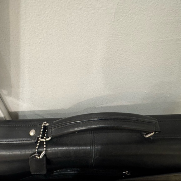 Coach black leather computer attache - Picture 2 of 13